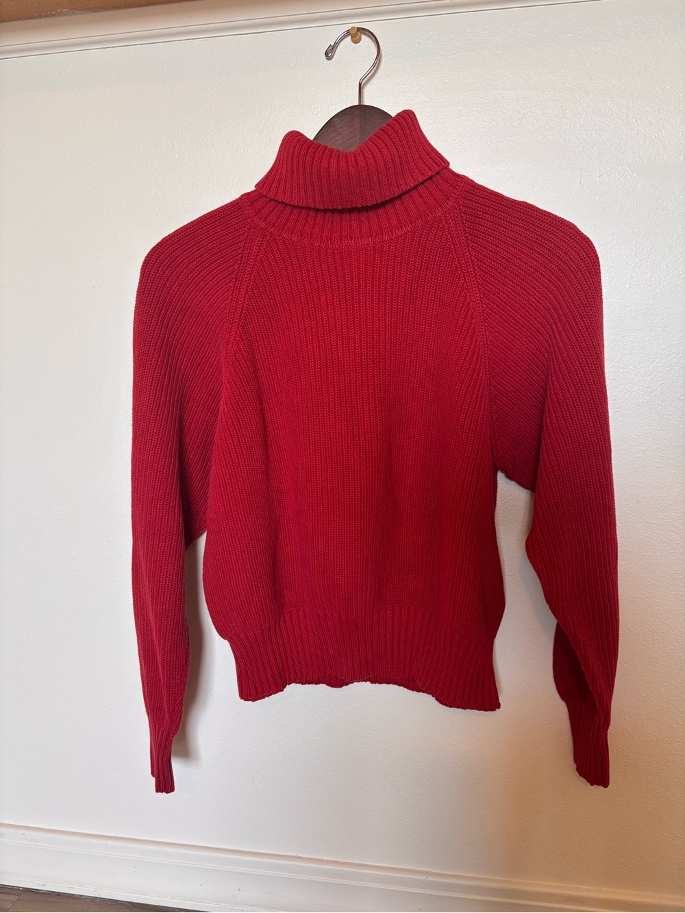 Crop Turtleneck Knit Sweater